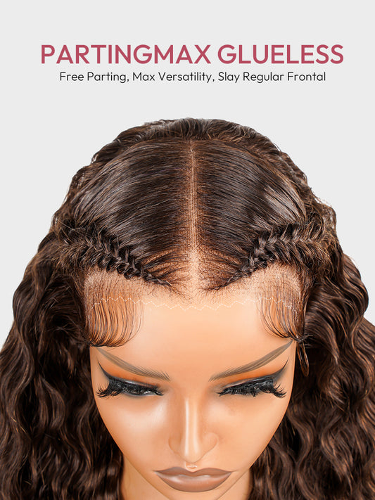 #4 Brown Pre-Braided Deep Crimped Stylist Wig Knotless 13x6 Super Invisible LY Lace Front Wig