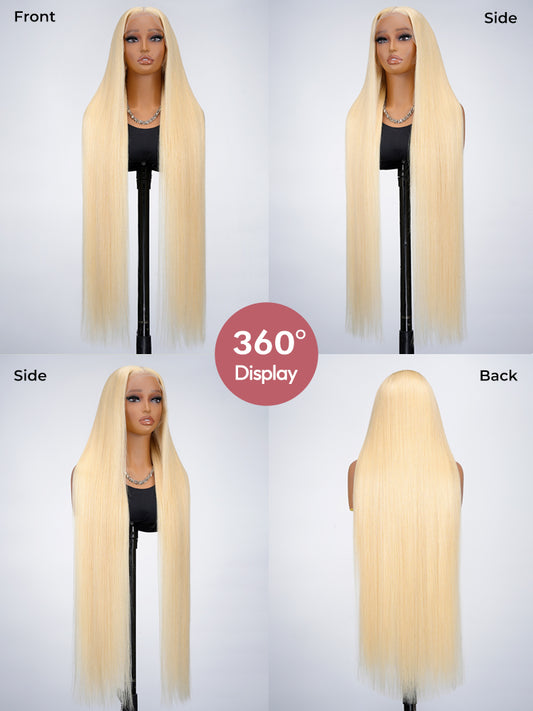 Blonde Straight 40 Inch 250% Density Long Wig With 13x6 HD Lace Front Wig