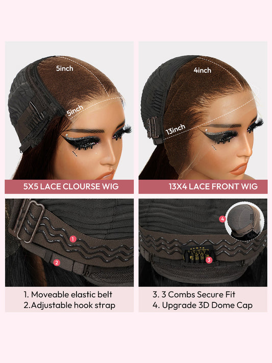 Highlight Wigs Straight Hair Ombre Wigs Customized Human Hair Lace Front Wigs