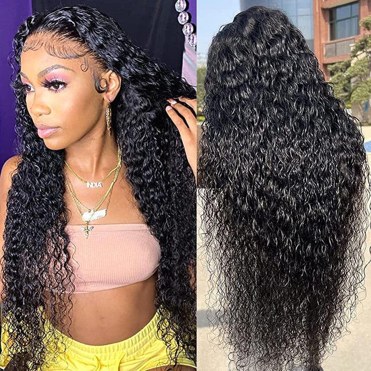 Water Wave 5*5 Closure Wigs Pre Plucked Natural Wave Real Human Lace Wigs