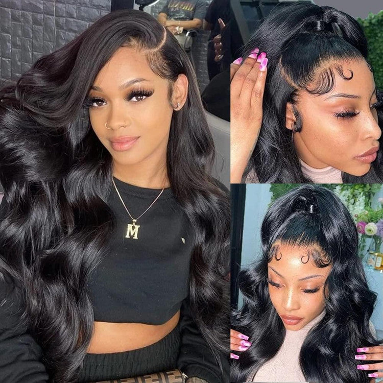 Body Wave 6*6 Closure Wigs Brazilian Lace Front Wigs 180% Density Glueless Lace Wigs
