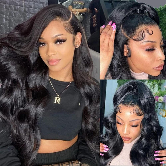 Body Wave 6*6 Closure Wigs Brazilian Lace Front Wigs 180% Density Glueless Lace Wigs