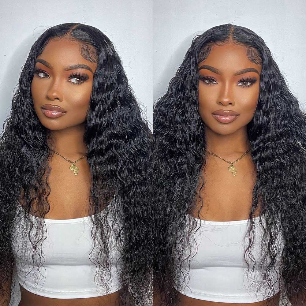 Water Wave 6*6 Closure Wigs Natural Wave Brazilian Lace Front Wigs