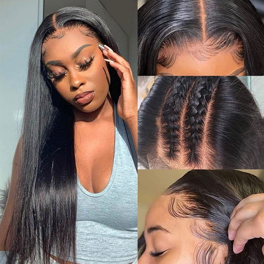 6*6 Lace Wigs Straight Human Hair Natural Looking Closure Wigs 100% Human Hair Wigs For Women