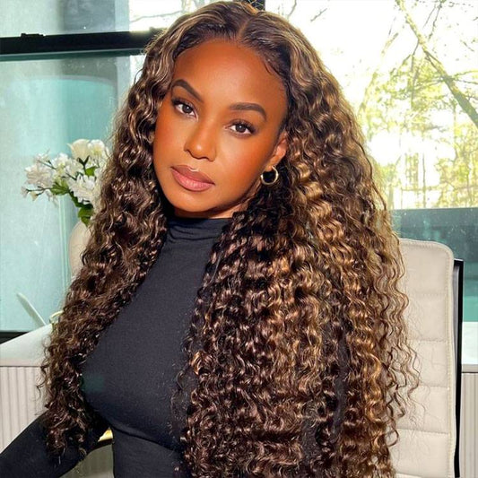 Deep Wave Highlight Lace Front Wigs 16-30 inches