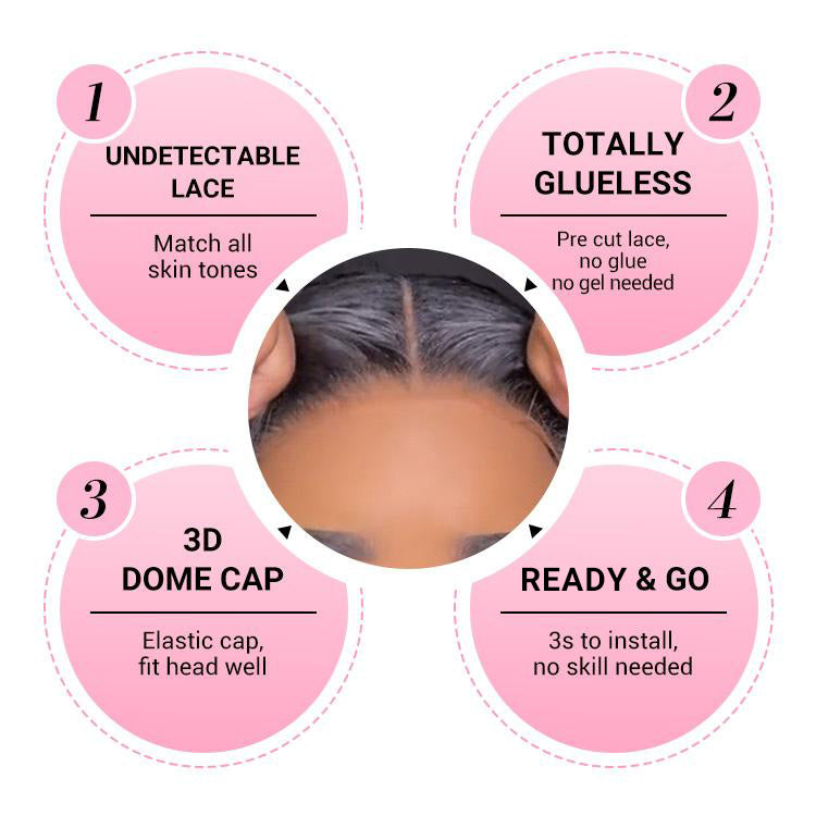 Glueless Ready To Go Wigs - Super Invisible LY Lace Highlight Curly Human Hair Wig