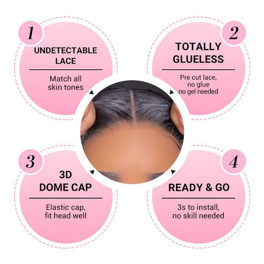 Glueless Ready To Go Wigs - Super Invisible LY Lace Highlight Curly Human Hair Wig