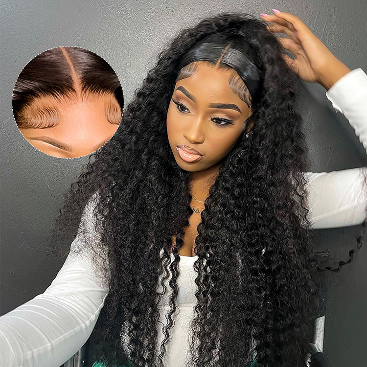 28 - 36inch Long Curly Wigs 13*6 Invisible HD Lace Front Wigs Pre-plucked Human Hair Wigs