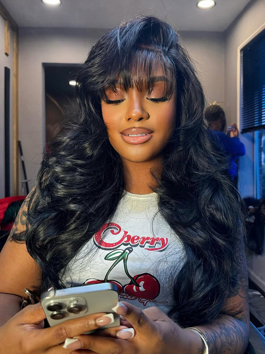 Pre-Styled Lace Front Wigs Side Part Loose Body Wave Transparent 13x6 HD Lace Front Wigs