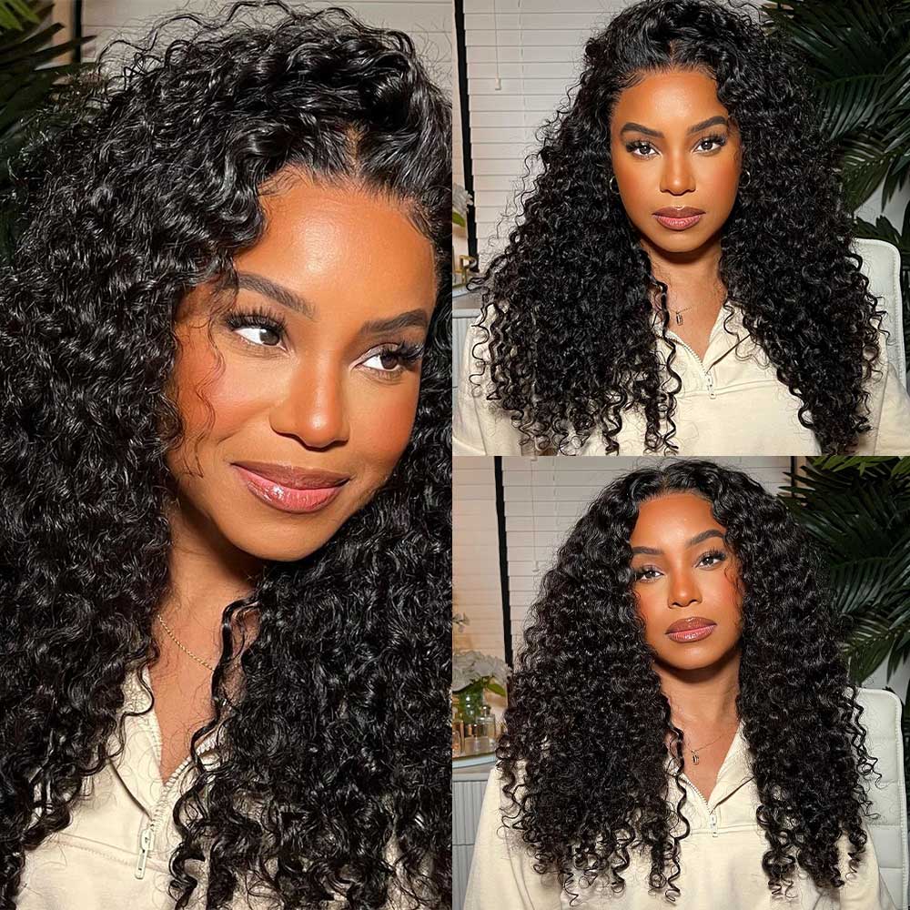 5x5 Curly Lace Closure Wigs Affordable Curly Hair Wigs 100% Human Hair Wigs With Baby Hair