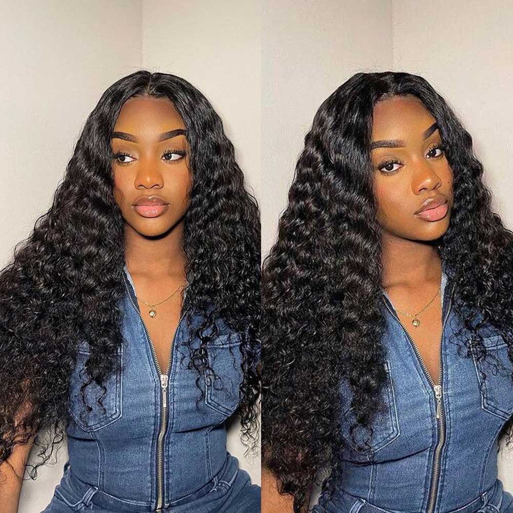 5x5 Affordable Brazilian Lace Closure Wigs Deep Wave LY Lace Front Wigs With Baby Hair