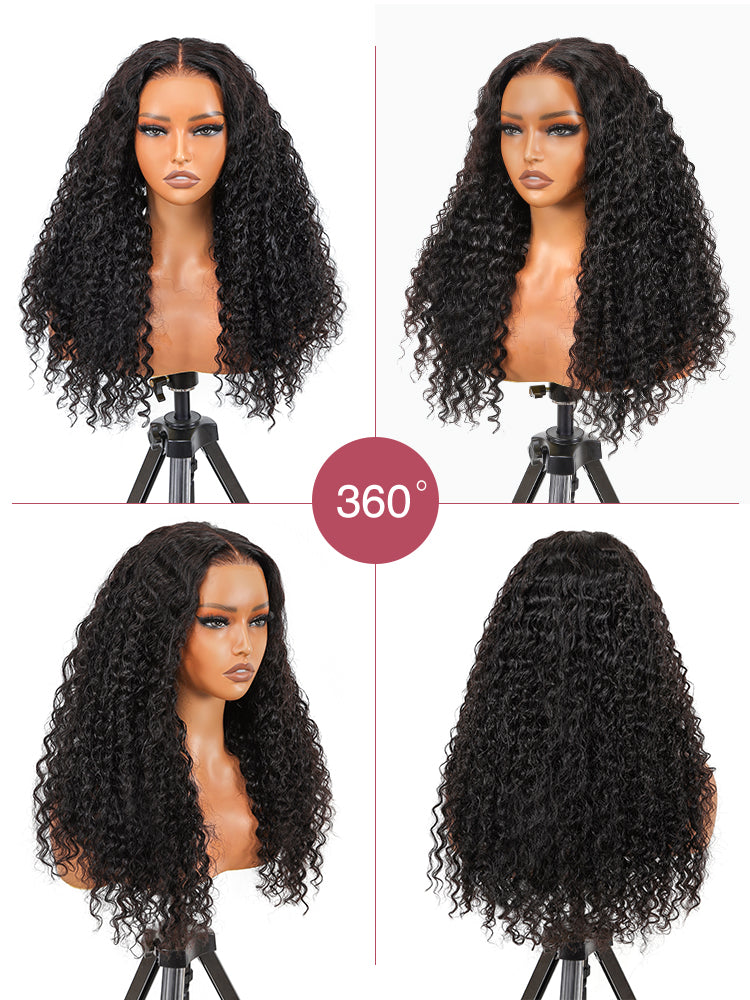 Deep Wave HD Transparent Lace Frontal Wigs Invisible HD Lace Wigs