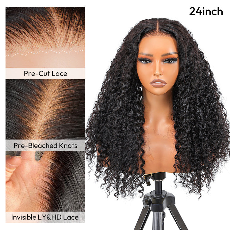 5x5 Affordable Brazilian Lace Closure Wigs Deep Wave LY Lace Front Wigs With Baby Hair