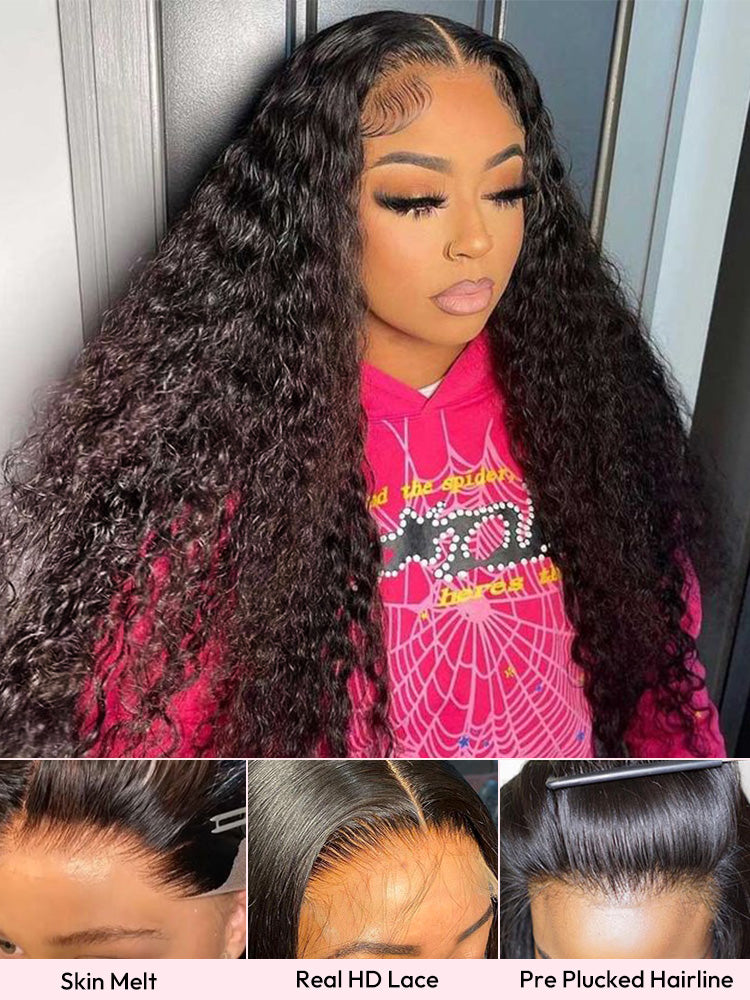 Deep Wave 13x6 HD Invisible Lace Frontal Wigs For Women