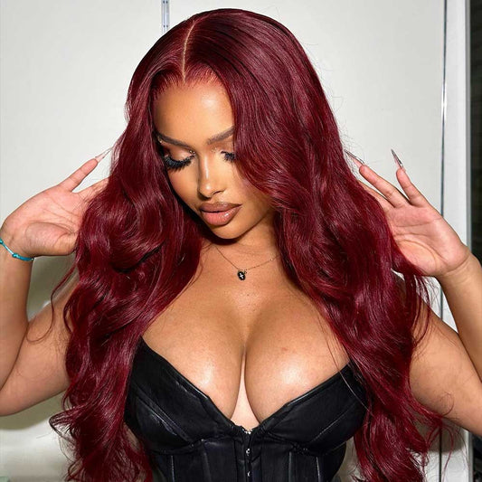 99J Wigs Straight Hair 5*5 / 4*4 Closure Wigs Pre Colored Lace Wigs