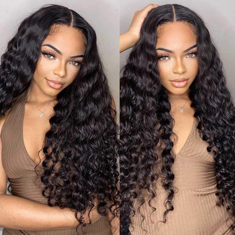 Loose Deep Wave Wigs 5*5 Closure Wigs Brazilian Lace Closure Wigs For Sale