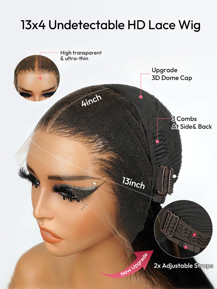 Curly Hair Wigs 13*4 HD Lace Front Wigs With Baby Hair Kinky Curly Lace Front Wigs For Black Women