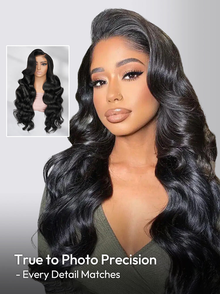 6x8 Ultra Undetectable HD Lace Wig With Natural Black Body Wave Ready To Go Wig 300% High Density