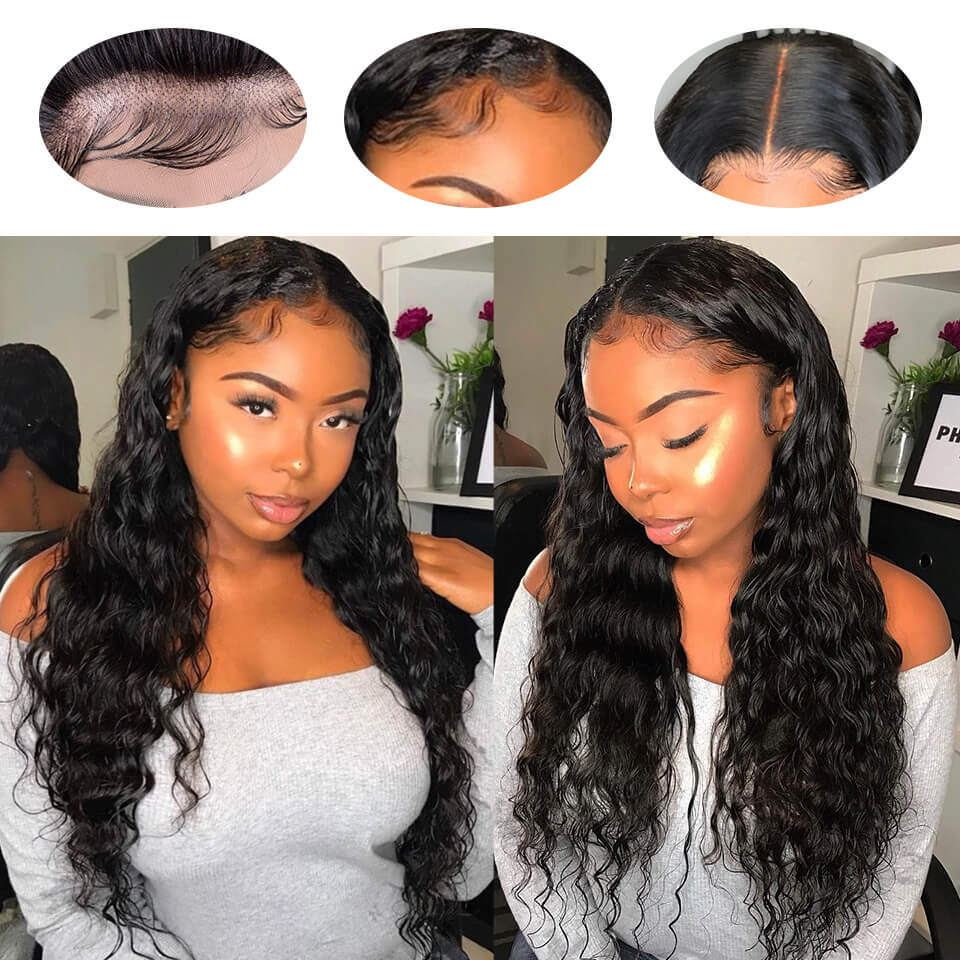 Deep Wave 13*6 Lace Front Wigs With Baby Hair Affordable Brazilian Lace Front Wigs For Black Women