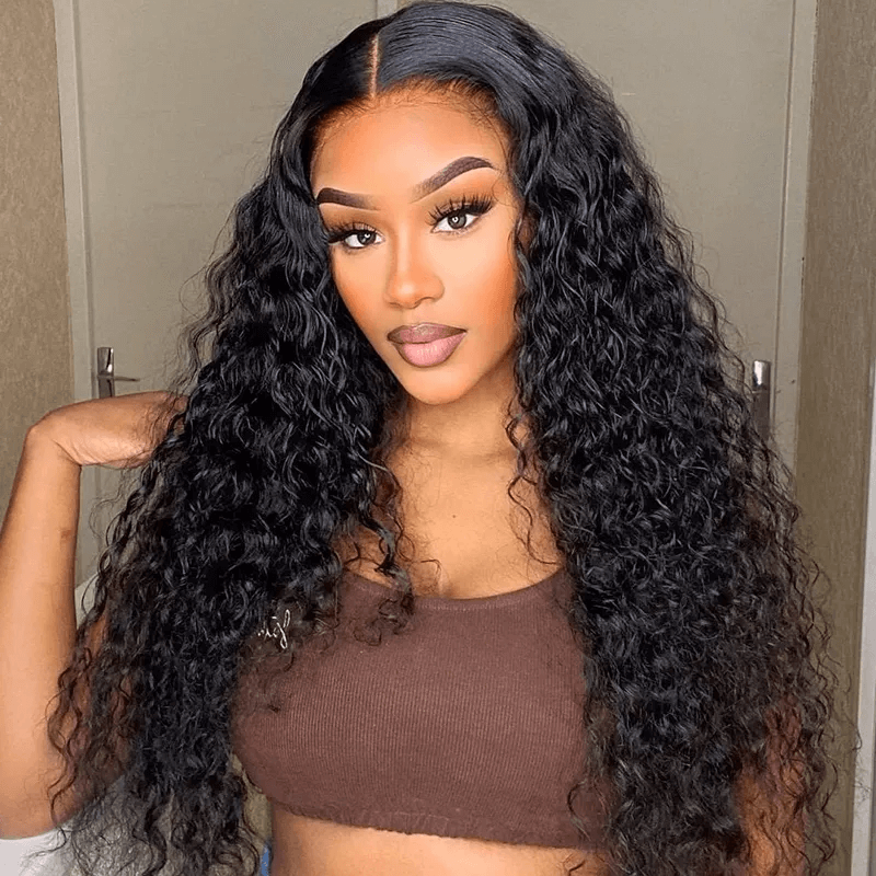 Deep Wave 6x6 Brazilian Human Hair Lace Front Wigs With Baby Hair Affordable Lace Front Wigs