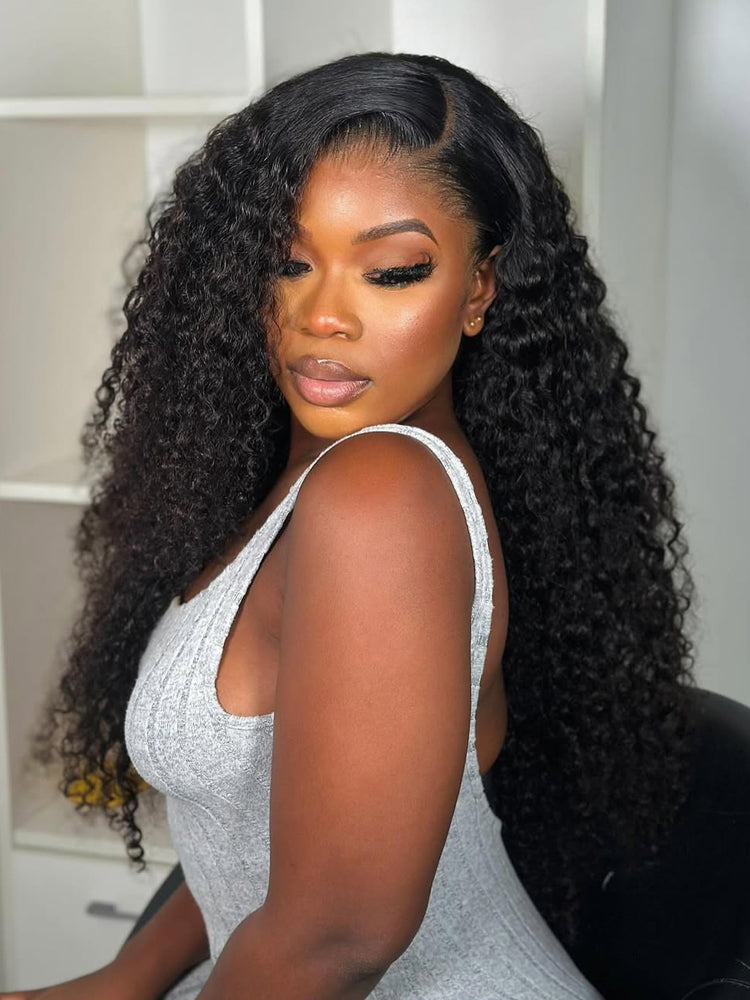 Flawless Lagos Hairline Jerry Curly Wig 13x6 Invisible Lace Front Wig