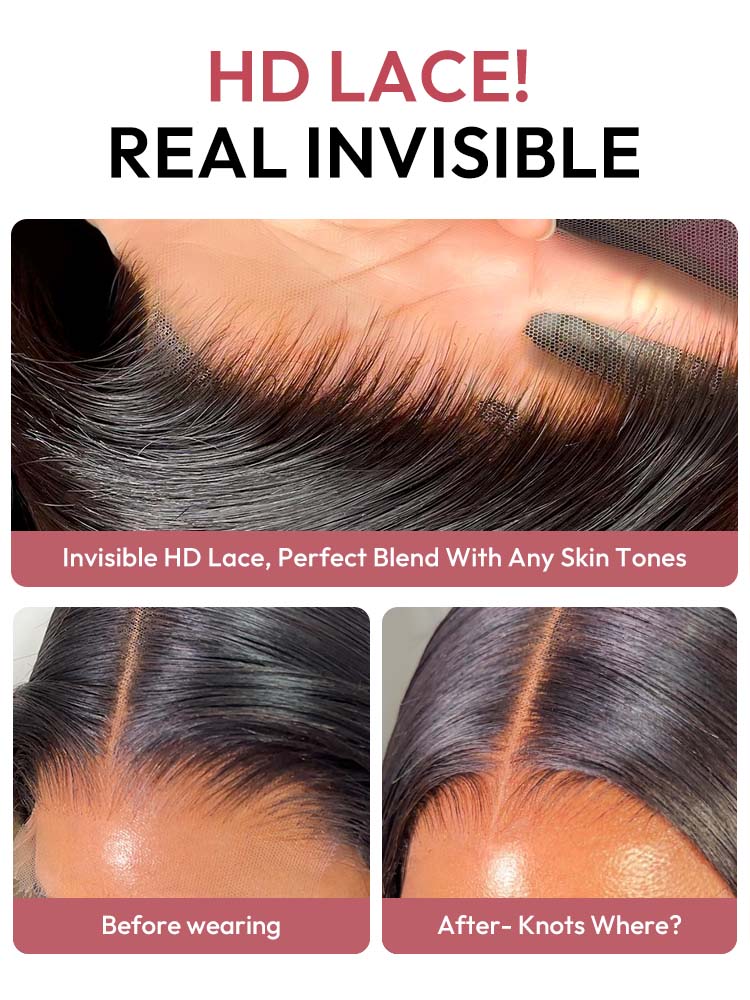 Transparent Wigs Brazilian Lace Front Wigs Straight Human Hair 13x4 HD Lace Wigs