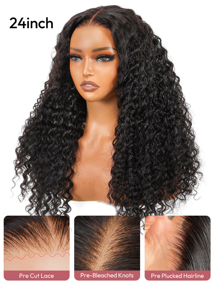 Glueless Ready To Go Wigs - Natural Deep Wave Hair Invisible LY Lace Wigs
