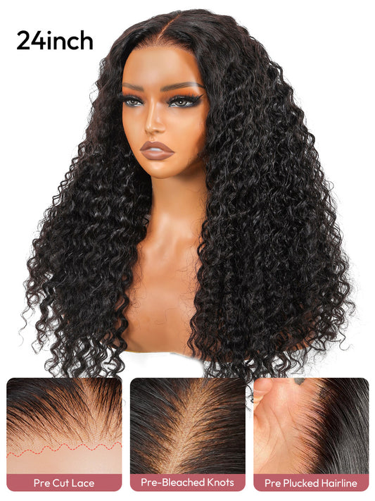 Glueless Ready To Go Wigs - Natural Deep Wave Hair Invisible LY Lace Wigs