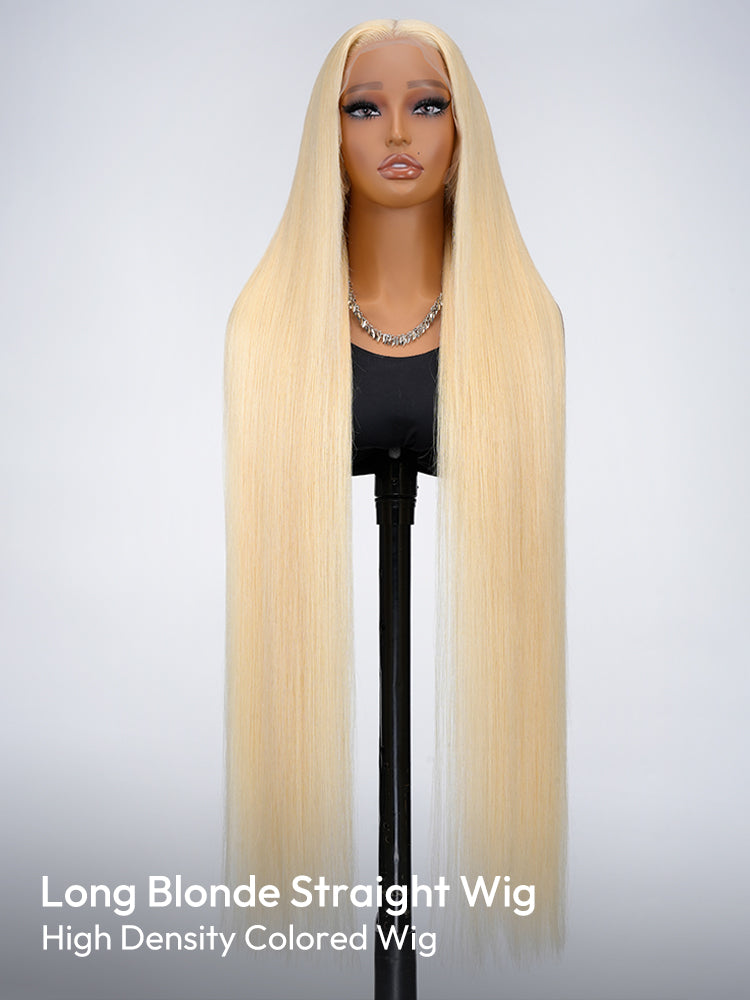 Blonde Straight 40 Inch 250% Density Long Wig With 13x6 HD Lace Front Wig