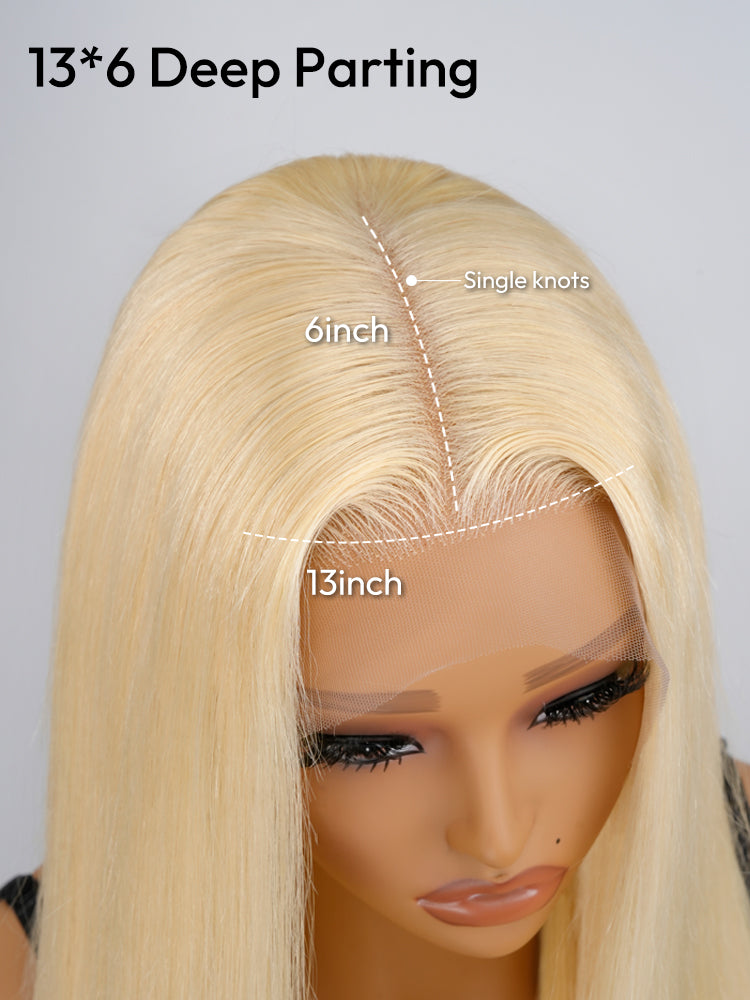 Blonde Straight 40 Inch 250% Density Long Wig With 13x6 HD Lace Front Wig