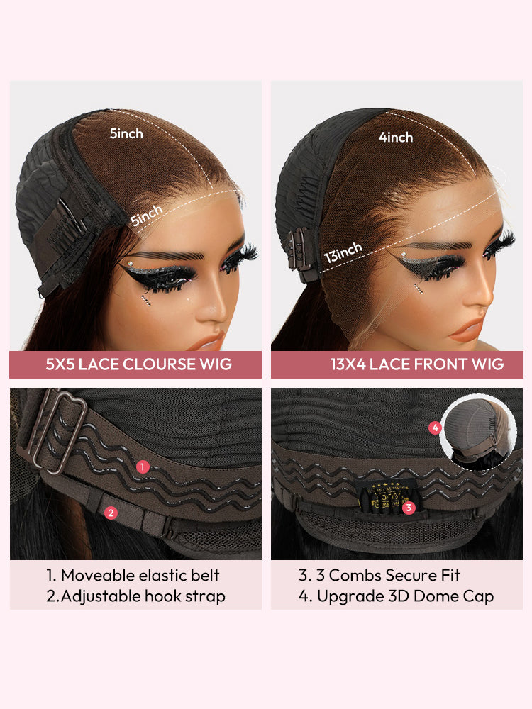 Highlight Wigs Straight Hair Ombre Wigs Customized Human Hair Lace Front Wigs