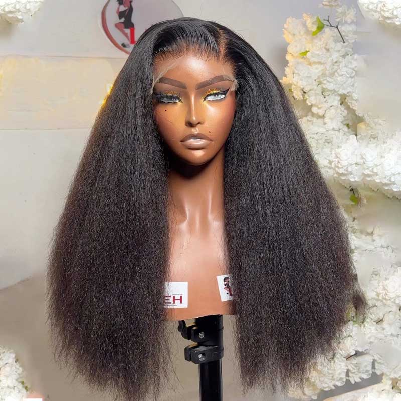 Kinky Straight Brazilian Lace Front Wigs With Baby Hair Lace Front Human Hair Wigs