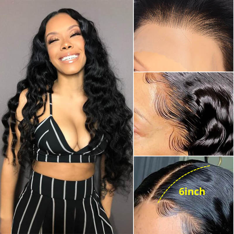 Deep Parting 6*6 Closure Wigs Loose Deep Wave Wigs Lace Front Wigs