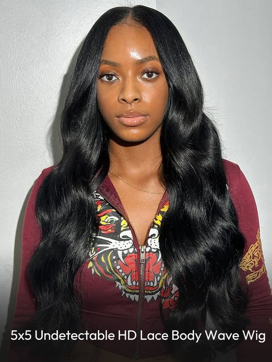 Body Wave 5x5 Lace Closure Wigs Affordable Wigs For African American Women