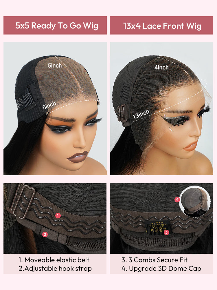 Layered Super Invisible LY Lace Front Human Hair Wig Straight Wigs With Layers