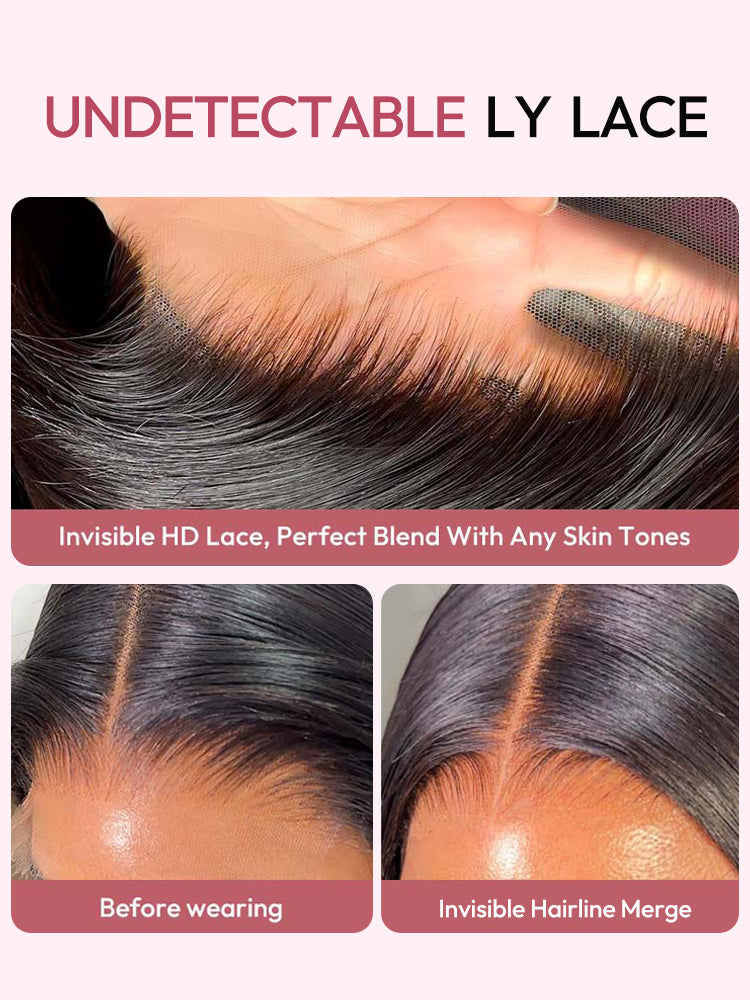 Layered Super Invisible LY Lace Front Human Hair Wig Straight Wigs With Layers