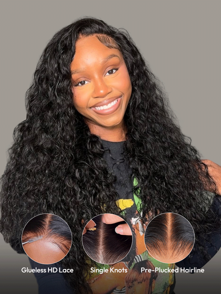 13*6 Long HD Lace Front Wigs Water Wave 36inch Long Human Hair Wigs