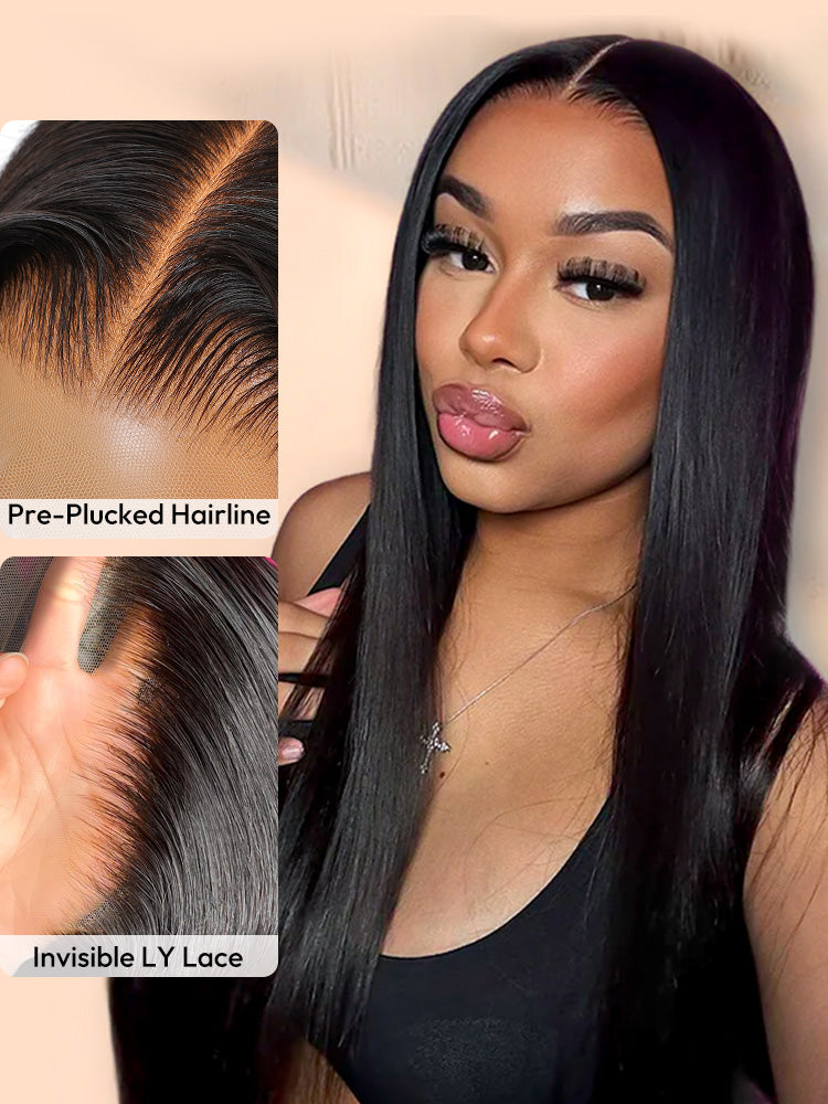 Glueless Ready To Go Wigs - Straight Super Invisible LY Lace Closure Human Hair Wigs