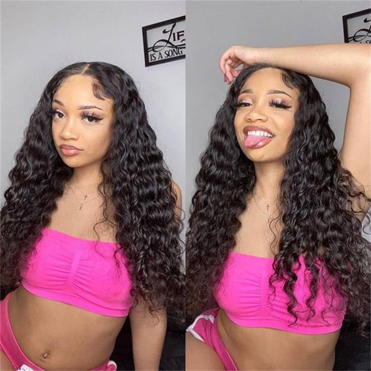 Water Wave 6*6 Closure Wigs Natural Wave Brazilian Lace Front Wigs