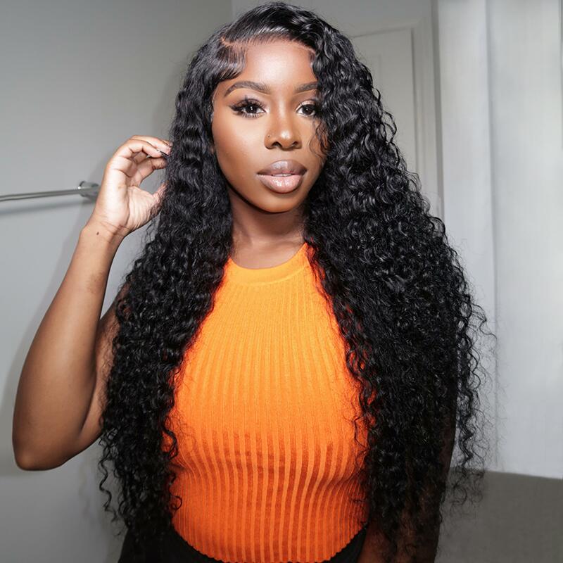 13*6 Frontal Wigs Water Wave Lace Front Wigs Pre Plucked Natural Wave Glueless Wig