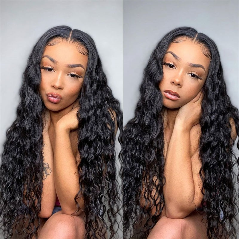 Water Wave 6*6 Closure Wigs Natural Wave Brazilian Lace Front Wigs