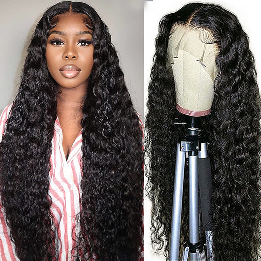 13*6 Frontal Wigs Water Wave Lace Front Wigs Pre Plucked Natural Wave Glueless Wig