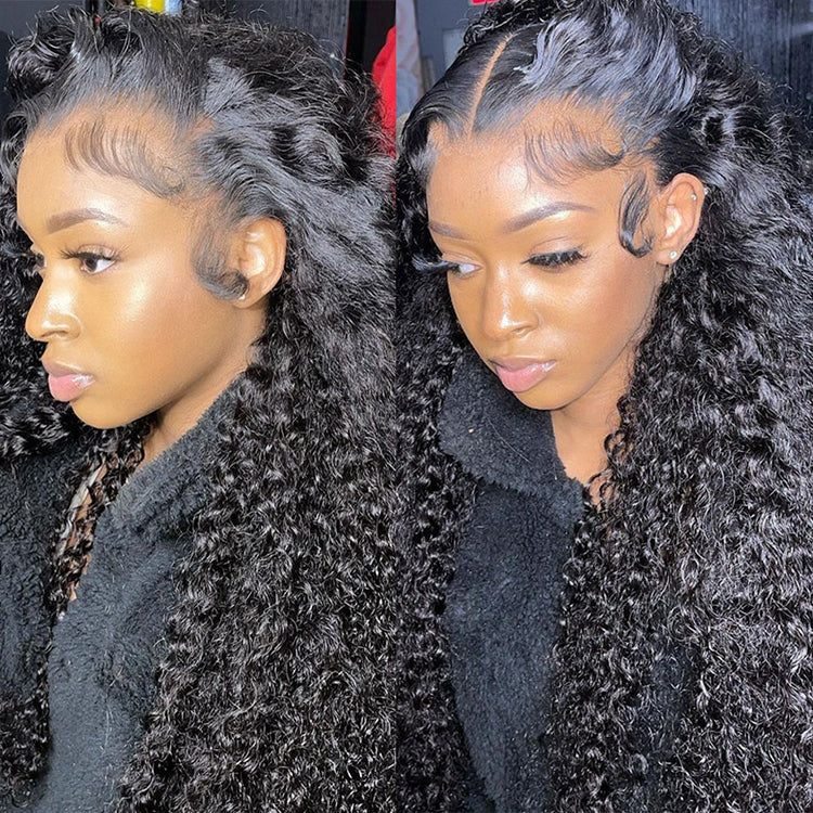 13*6 Frontal Wigs Water Wave Lace Front Wigs Pre Plucked Natural Wave Glueless Wig