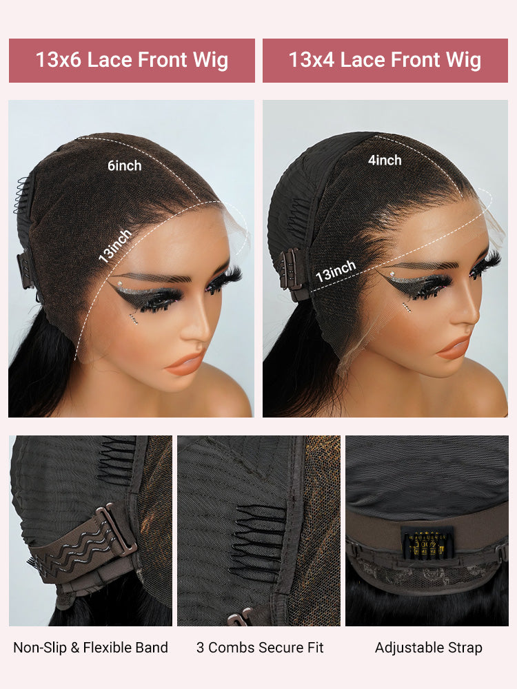 Transparent Wigs Brazilian Lace Front Wigs Straight Human Hair 13x4 HD Lace Wigs